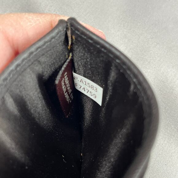 COACH Slim Card Case Mahogany/Brown Signature Logo & Dust Cover Bag New with Tag - Picture 10 of 11